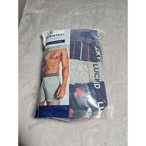 Lucky Brand 4 Pack Men's Knit Boxers  Relaxed Fit Size L/ 36-38 Mens New